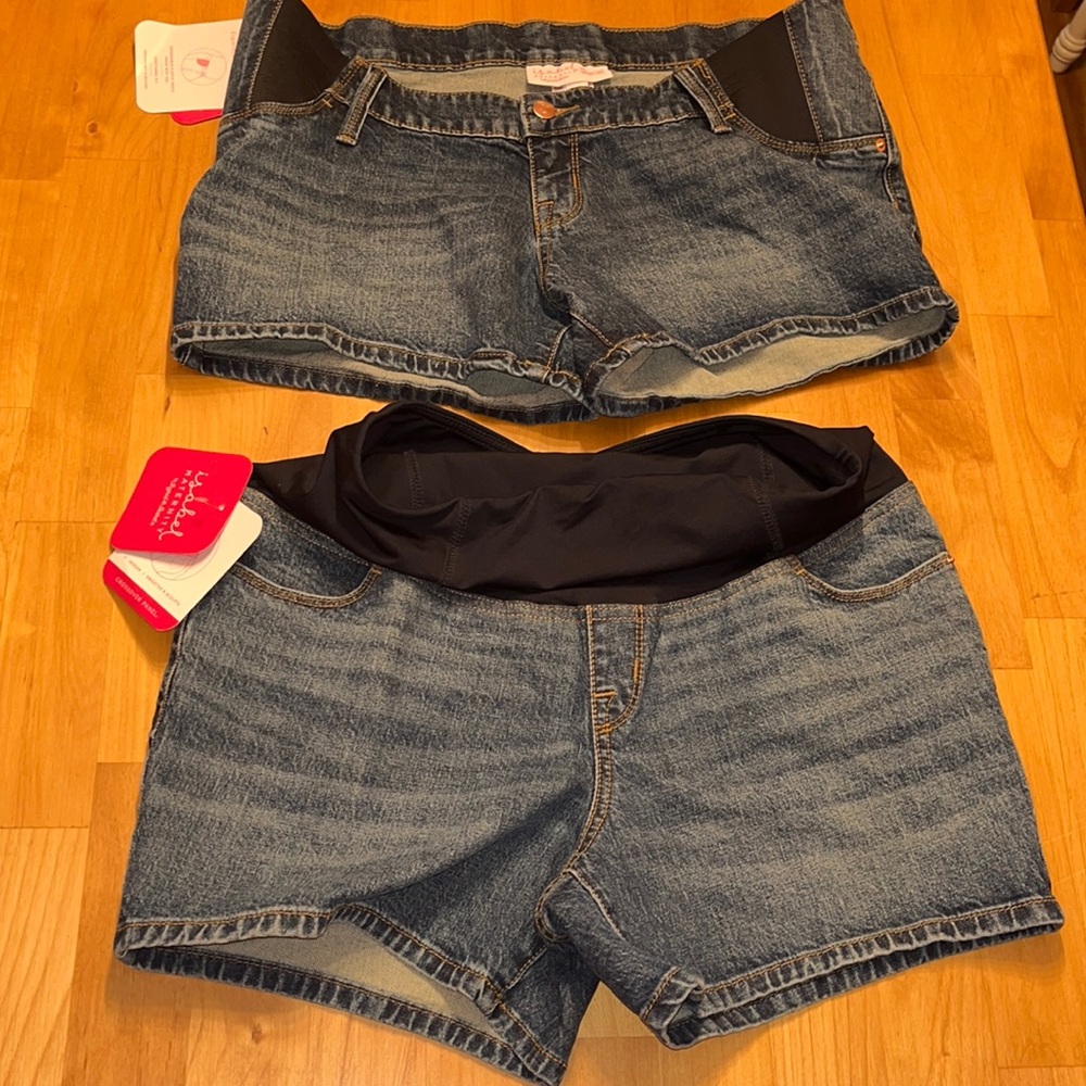 New Isabel Maternity jean shorts Midi short size 6 panel